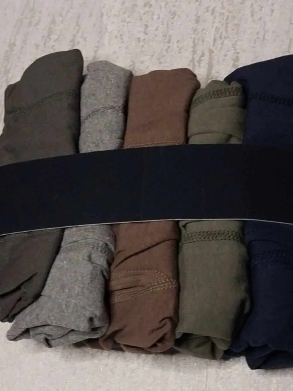Dockers Men's Boxer Briefs 5-Pack - Navy, Olive, Gray, Brown, Dark Gray